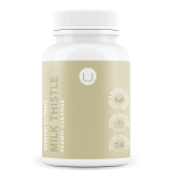 White bottle containing Nordens Milk Thistle capsules